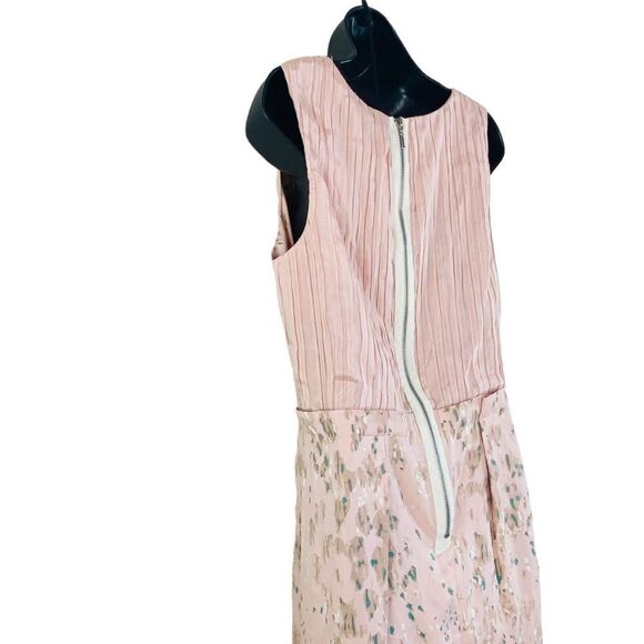 Poleci Blush Pink 100% Silk Sleeveless Sheath Dress Sz 6 NWT - Picture 7 of 14